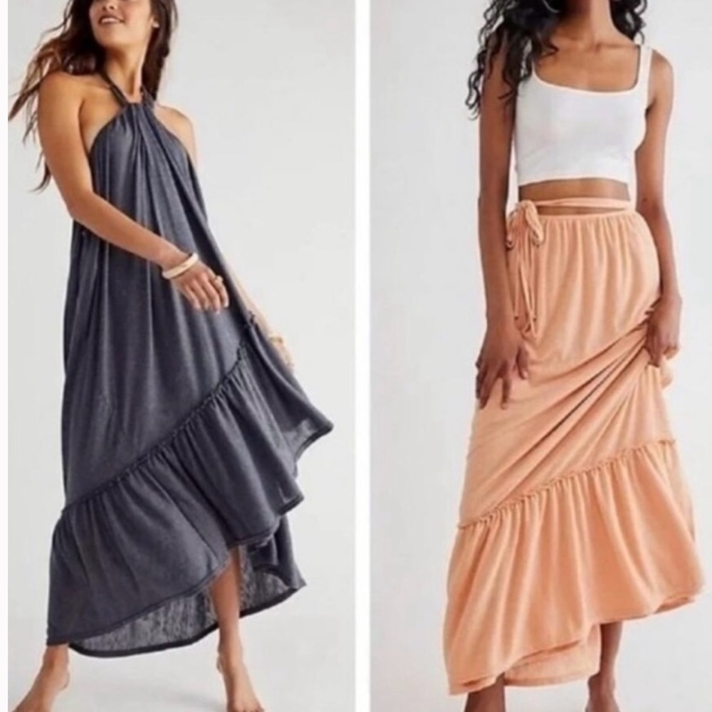 Free People Beach Blue Convertible Skirt / Dress, Size M